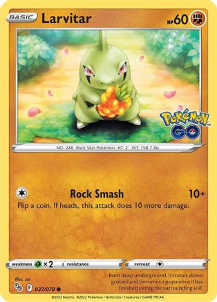 Larvitar 37/78 - Pokemon GO Reverse Holofoil