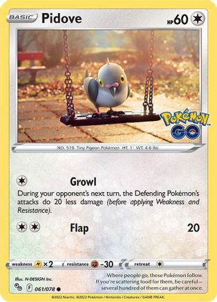 Pidove 61/78 - Pokmon GO