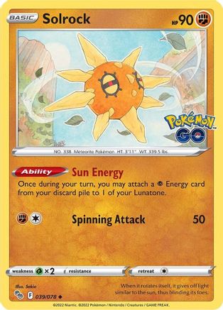 Solrock 39/78 - Pokmon GO