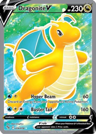 Dragonite V (Full Art) 76/78 - Pokmon GO Holofoil