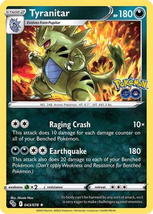 Tyranitar 43/78 - Pokemon GO Holofoil