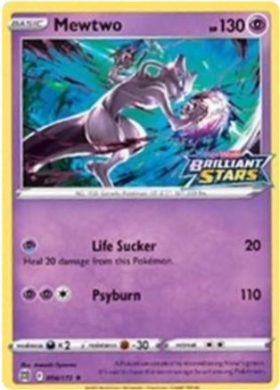 Mewtwo - 056/172 (Brilliant Stars Stamped) 56 - Miscellaneous Cards & Products Holofoil