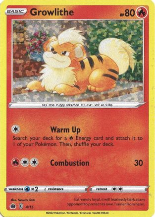 Growlithe - 4/15 4 - McDonalds Promos 2022 Holofoil