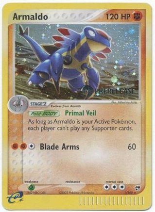 Armaldo - 1/100 (Prerelease) 1 - Miscellaneous Cards & Products Holofoil