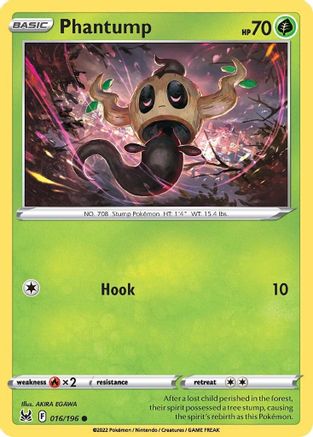 Phantump 16/196 - SWSH11 Lost Origin