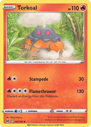 Torkoal 23/196 - SWSH11 Lost Origin Reverse Holofoil