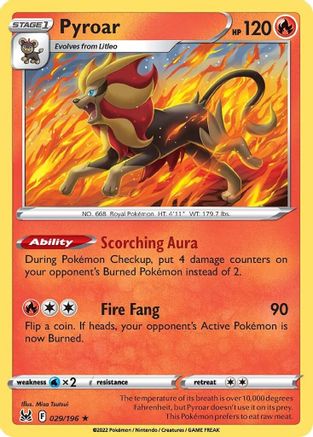 Pyroar 29/196 - Lost Origin Holofoil