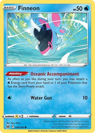 Finneon 40/196 - SWSH11 Lost Origin Reverse Holofoil
