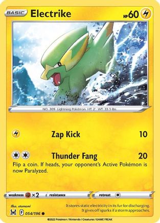 Electrike 54/196 - SWSH11 Lost Origin Reverse Holofoil