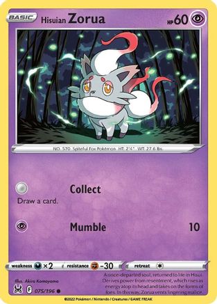 Hisuian Zorua 75/196 - SWSH11 Lost Origin