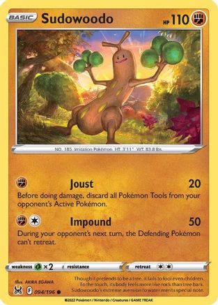 Sudowoodo 94/196 - Lost Origin Reverse Holofoil