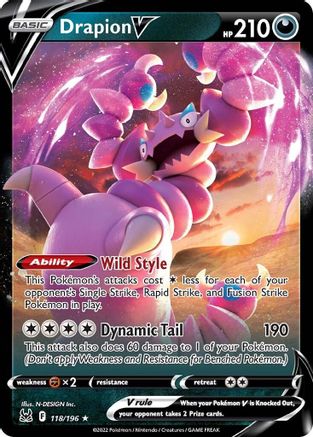 Drapion V 118/196 - Lost Origin Holofoil