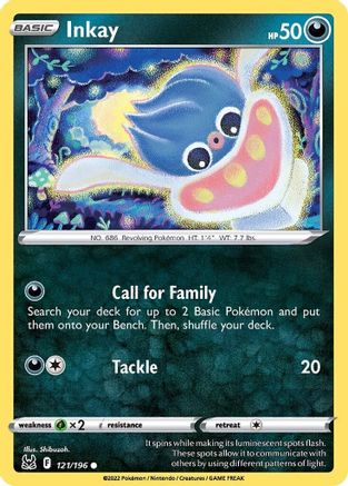 Inkay (121) 121/196 - SWSH11 Lost Origin Reverse Holofoil