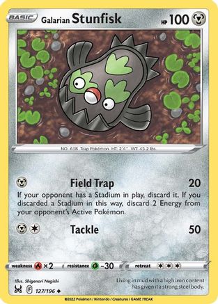 Galarian Stunfisk 127/196 - SWSH11 Lost Origin Reverse Holofoil