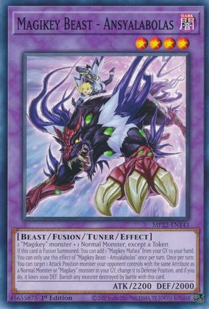 Magikey Beast - Ansyalabolas (MP22-EN143) - 2022 Tin of the Pharaoh's Gods 1st Edition