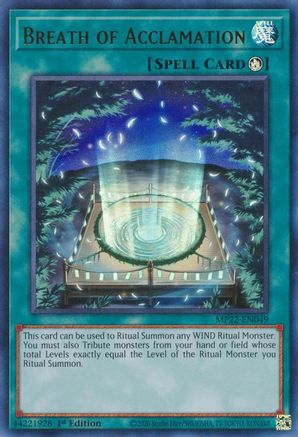 Breath of Acclamation (MP22-EN049) - 2022 Tin of the Pharaoh's Gods 1st Edition