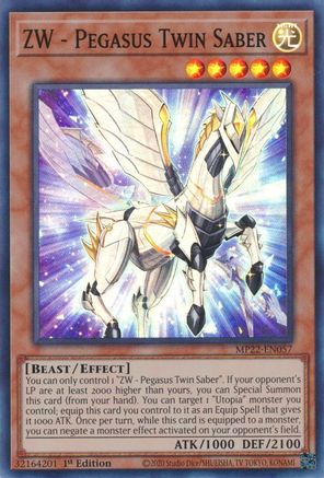 ZW - Pegasus Twin Saber (MP22-EN057) - 2022 Tin of the Pharaoh's Gods 1st Edition