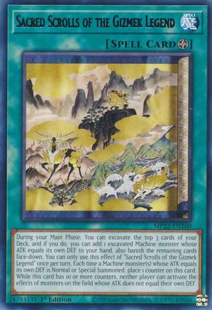 Sacred Scrolls of the Gizmek Legend (MP22-EN160) - 2022 Tin of the Pharaoh's Gods 1st Edition