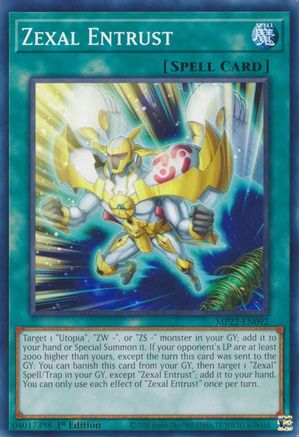 Zexal Entrust (MP22-EN092) - 2022 Tin of the Pharaoh's Gods 1st Edition