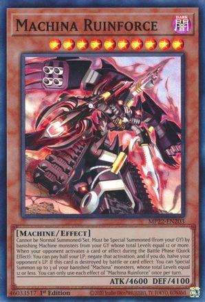 Machina Ruinforce (MP22-EN203) - 2022 Tin of the Pharaoh's Gods 1st Edition