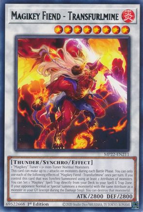 Magikey Fiend - Transfurlmine (MP22-EN211) - 2022 Tin of the Pharaoh's Gods 1st Edition