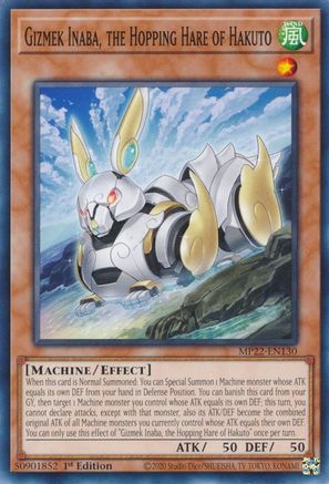 Gizmek Inaba, the Hopping Hare of Hakuto - MP22-EN130 - 2022 Tin of the Pharaoh's Gods 1st Edition
