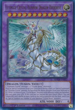 Ultimate Crystal Rainbow Dragon Overdrive (SDCB-EN042) - Structure Deck: Legend of the Crystal Beasts 1st Edition