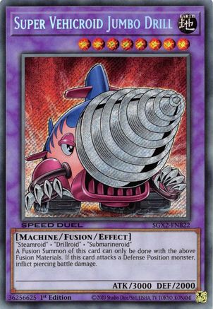 Super Vehicroid Jumbo Drill (Secret Rare) (SGX2-ENB22) - Speed Duel GX: Midterm Paradox 1st Edition