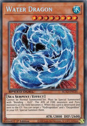 Water Dragon (Secret Rare) (SGX2-ENC01) - Speed Duel GX: Midterm Paradox 1st Edition