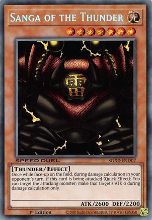 Sanga of the Thunder (Secret Rare) (SGX2-END07) - Speed Duel GX: Midterm Paradox 1st Edition