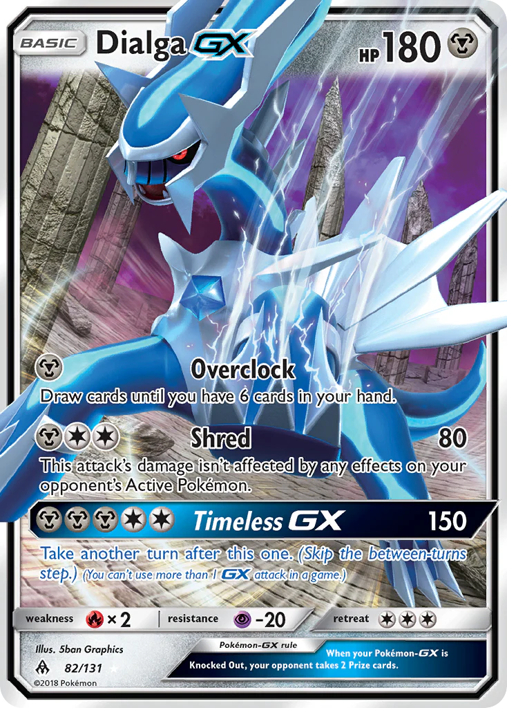 Dialga-GX 82/131 - Forbidden Light FRENCH Lightly Played