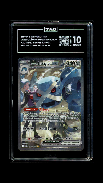 Pokemon Steven's Metagross EX Ascended Heroes ASC 289/217 TAG 10
