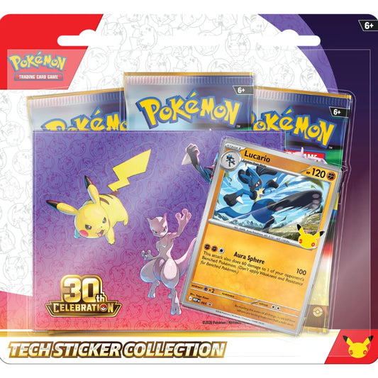 POKEMON 30th Celebration Tech Sticker Collection Lucario