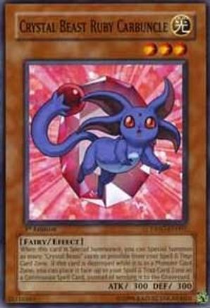 Crystal Beast Ruby Carbuncle (DP07-EN001) - Duelist Pack 7: Jesse Anderson 1st Edition