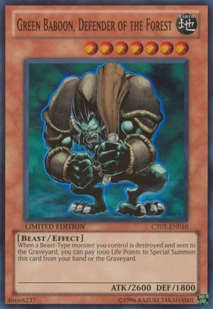 Green Baboon, Defender of the Forest - CT07-EN010 - 2010 Collectors Tins Limited