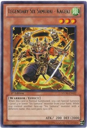 Legendary Six Samurai - Kageki (STOR-EN022) - Storm of Ragnarok Unlimited