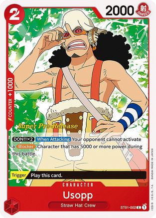 Usopp (ST01-002) - Super Pre-Release Starter Deck 1: Straw Hat Crew