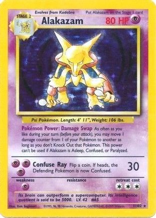 Alakazam - 1/102 - Base Set Holofoil