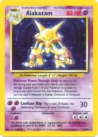 Alakazam 1/102 - Base 1st Edition Holofoil