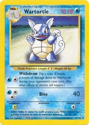 Wartortle 42/102 - Base Set