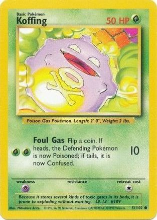 Koffing 51/102 - Base Set
