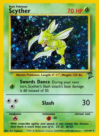 Scyther 17/130 - Base Set 2 Holofoil