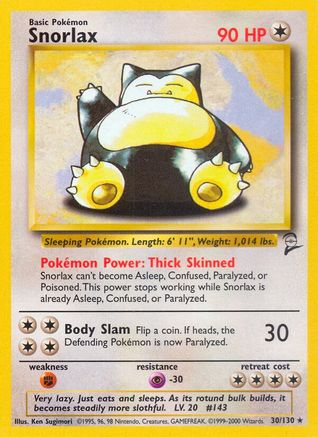 Snorlax 30/130 - Base Set 2