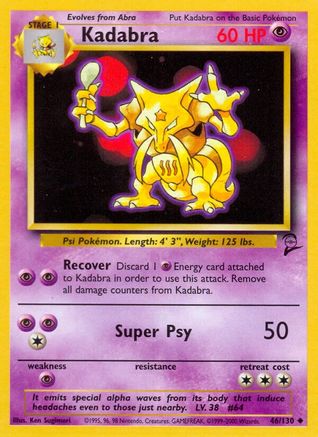 Kadabra 46/130 - Base Set 2