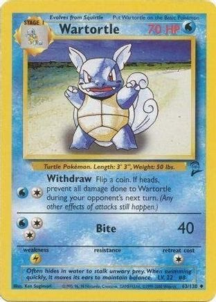 Wartortle 63/130 - Base Set 2