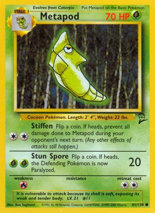 Metapod 81/130 - Base Set 2