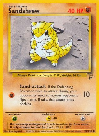 Sandshrew 91/130 - Base Set 2