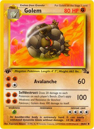 Golem 36/62 - Fossil 1st Edition