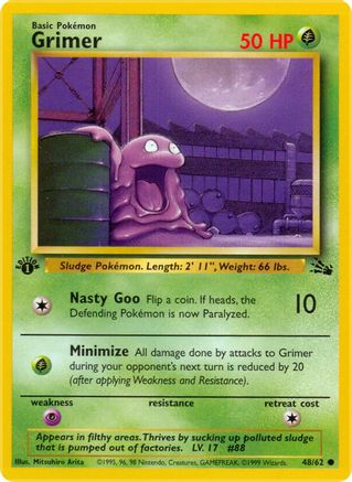 Grimer 48/62 - Fossil 1st Edition