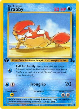 Krabby 51/62 - Fossil Unlimited